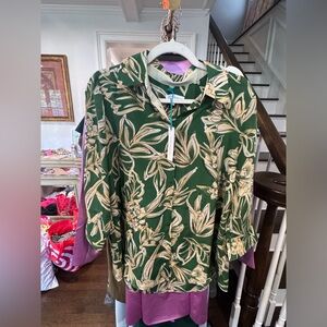 Perlavera Milo Aspen Sourmint Silk Blouse